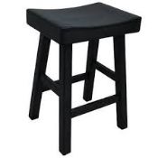 Boxed Black Saddle Stool (Public Viewing and Appraisals Available)