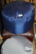 Assorted Grey Blue & Brown Designer Foot Stools & Foot Puffs (Public Viewing & Appraisals