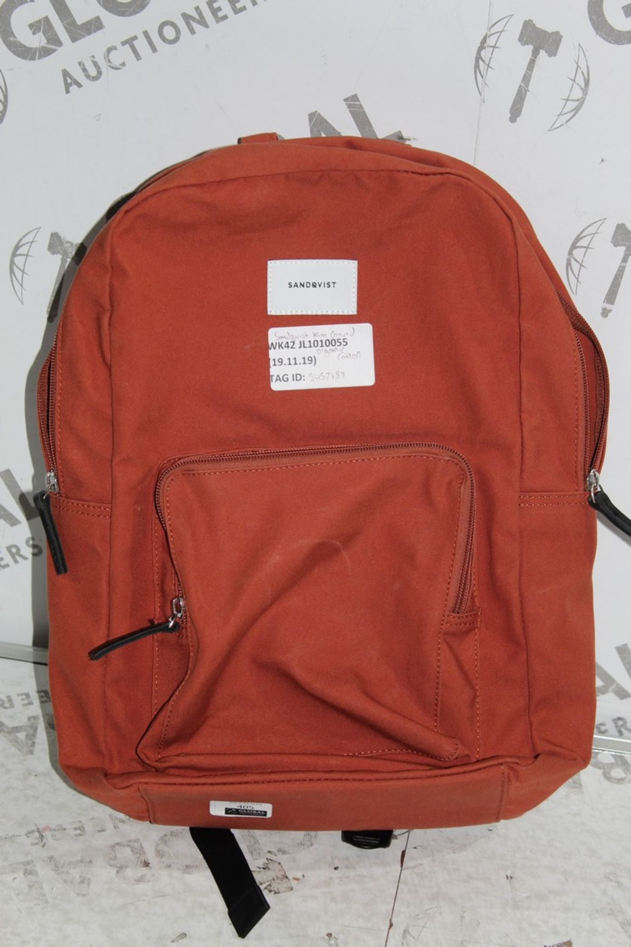 Sandqvist Burnt Orange Laptop Rucksack Bag (3457189) (Public Viewing and Appraisals Available)