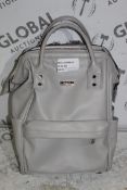 BaBaBing Grey Leather Nursery Changing Bags RRP £60 Each (3437077)(RET00158606) (Public Viewing