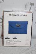 Lot to Contain 10 Brand New Michael Kors Sapphire Ipad Mini Retina Display Blue Clutch Cases