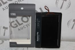 Lot to Contain 12 Boxed Sena Black Leather Hampton Flip Iphone 6+ Cases Combined RRP £180