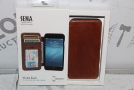 Lot to Contain 59 Boxed Brand New Sena Wallet Book and Iphone 6 and 6S Brown Leather Cases