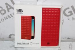 Lot to Contain 7 Boxed Brand New Sena Iphone 6+ and 6S+ Red Quilted Phone Cases Combined RRP £70