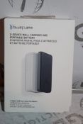 Lot to Contain 8 Brand New Blue Flame 2 Device Wall Chargers with Portable Battery Combined RRP £