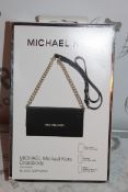 Lot to Contain 5 Brand New Michael Kors Cross Body Black Saphino Iphone 5, 6 and 6+ Clutch Bags