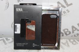 Lot to Contain 34 Assorted Sena and Evutech Leather Iphone 5 Cases and Carbon and Wood Series Iphone