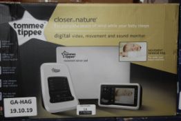 Boxed Tommee Tippee Closer to Nature Movement Sensor Pad Digital Video Baby Monitor System RRP £