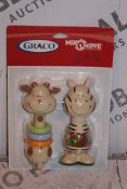 Lot to Contain 12 Boxed Brand New Graco Mix and Move 2 Piece Baby Rattle Set Combined RRP £120