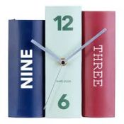 Boxed Karlssons The Book Clock Table Clock RRP £50 (Pallet No 15974) (Public Viewing and