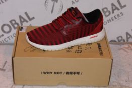Lot to Contain 2 Brand New Pairs of OneMix Red and Black Size US7 Designer Running Trainers