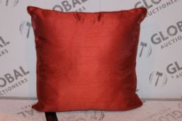 Lot to Contain 4 Burnt Orange Ruba Home Central Collection Silk Effect Scatter Cushions RRP £200 (