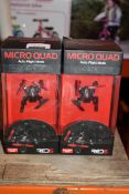 Lot to Contain 2 Micro Quad Red Quad Copters With Light Mode Combined RRP £70