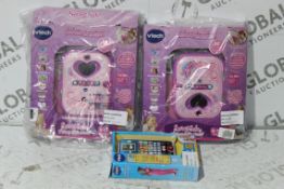 Assorted Children's Toy Items to Include Vtech 7in1 Games and Secret Safe Diaries and Vtech Mobile