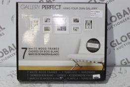 Boxed Gallery Perfect Set of 7 Wooden Picture Frames RRP £80 (3401092) (Public Viewing and