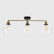 Boxed Steampunk Sheridan 3 Light Ceiling Light RRP £60 (15349) (Public Viewing and Appraisals