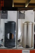 Boxed Assorted George Home Stainless Steel Black 30L Pedal Bins RRP £50 Each (Public Viewing and