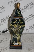 Boxed Hand Painted Lamemba Designer Lamp base RRP £95 (15974) (Public Viewing and Appraisals
