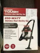 Boxed Hyper Tough Stainless Steel Wet and Dry Vacuum Cleaner RRP £50 (Public Viewing and