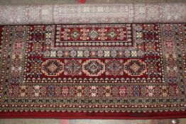 Hand Woven Oriental Style Large Red Designer Floor Rug RRP £145 (9461) (Public Viewing and