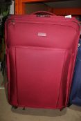 Antler Red Soft Shell Large 360 Wheel Trolley Luggage Suitcase RRP £200 (RET00028683) (Public