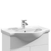 White Vanity Unit With Basin RRP £50 (Pallet 15998) (Public Viewing and Appraisals Available)