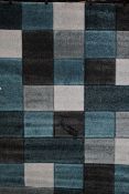 160 x 220cm Brooklyn Blue Grey Designer Floor Rug RRP £180 (9461) (Public Viewing and Appraisals