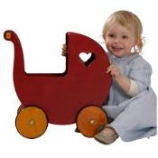 Boxed Moover Danish Toys Wooden Dolls Pram RRP £75 (RET00410290) (Public Viewing and Appraisals