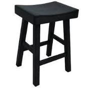 Antique Black Saddle Bar Stool RRP £85 (14671) (Public Viewing and Appraisals Available)