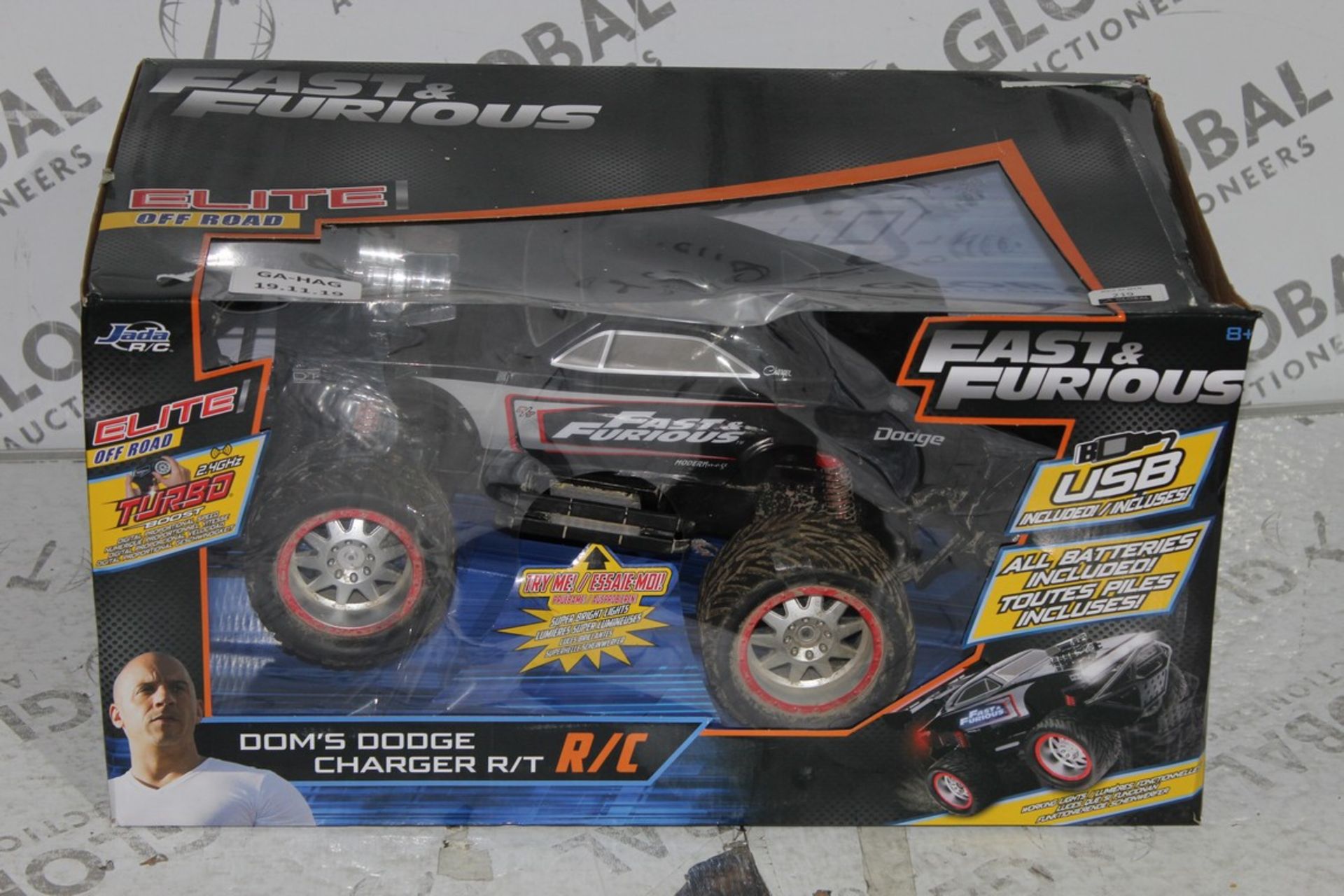 Boxed The Fast and The Furious Elite Off Road Doms Dodge Charger Remote Control Car with Turbo Boost