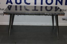 Aluminium Rectangular Dining Table RRP £350 (15748) (Public Viewing and Appraisals Available)