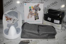 Assorted Items To Include Mantana Toys Safari Zebra, Newborn Car Seat Inlay, Soft Touch Baby Bath