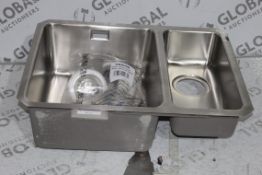 Stainless Steel 1.5 Bowl Undermount Sink Unit RRP £180 (Public Viewing and Appraisals Available)