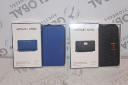 Lot to Contain 10 Assorted Michael Kors Large Multi Function Wallet with Phone Compartment