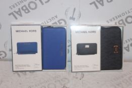 Lot to Contain 10 Assorted Michael Kors Large Multi Function Wallet with Phone Compartment