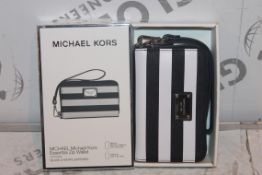 Lot to Contain 10 Boxed Brand New Michael Kors Black and White Essential Zip Wallets with Phone