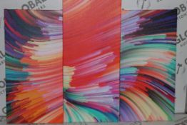 5 Piece Brightly Coloured Close Up Of Fireworks in Working Explosions Canvas Wall Art Picture RRP £