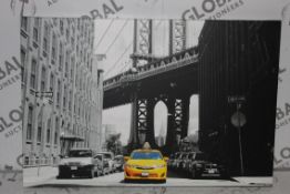 Big Yellow Taxi New York Canvas Wall Art Picture RRP £50 (14799) (Public Viewing and Appraisals