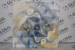 Lot to Contain 2 Assorted Coloured Abstract Art Wall Art Pictures Combined RRP £100 (Public
