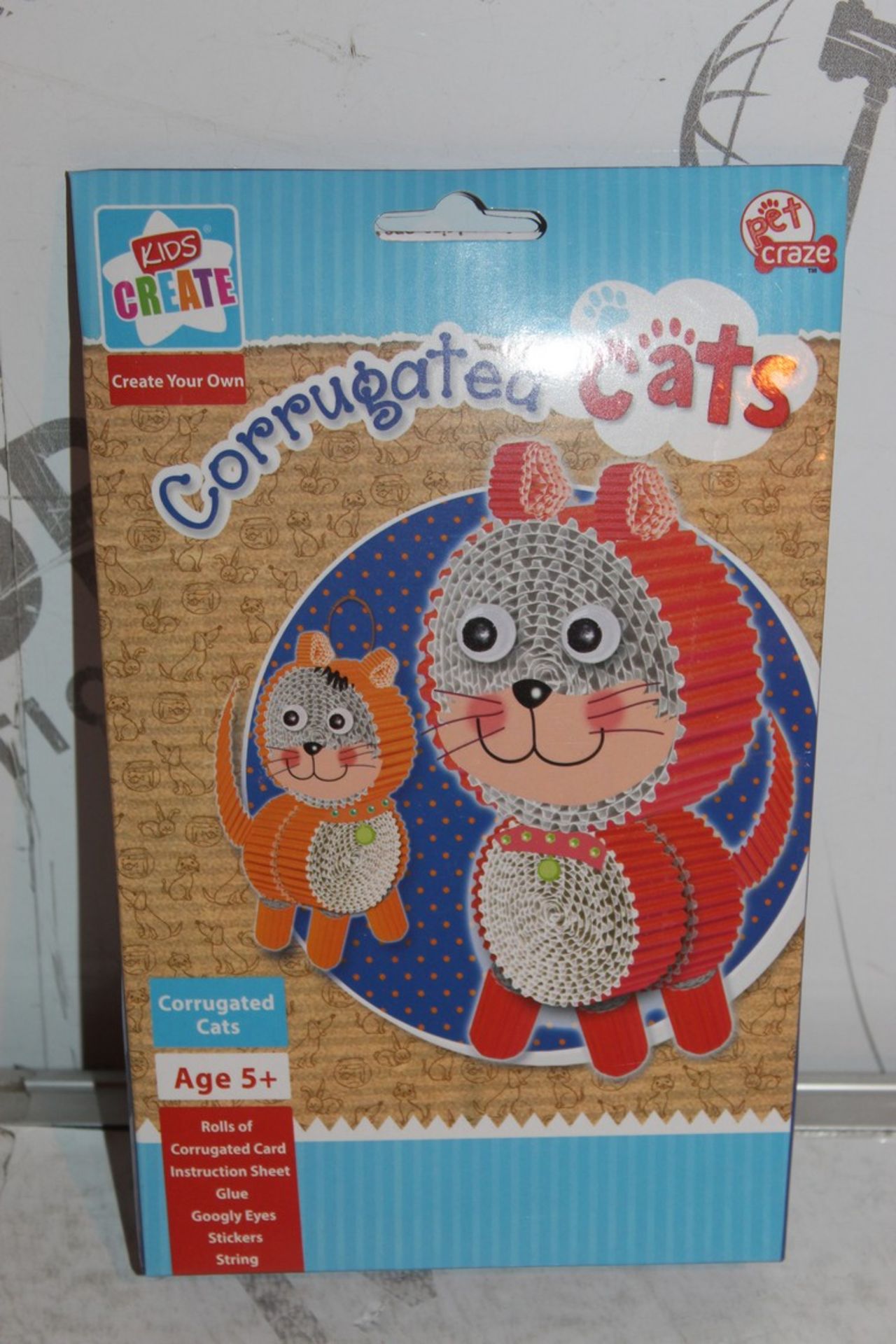 Lot to Contain 11 Brand New Kids Create Your Own Corrugated Cats