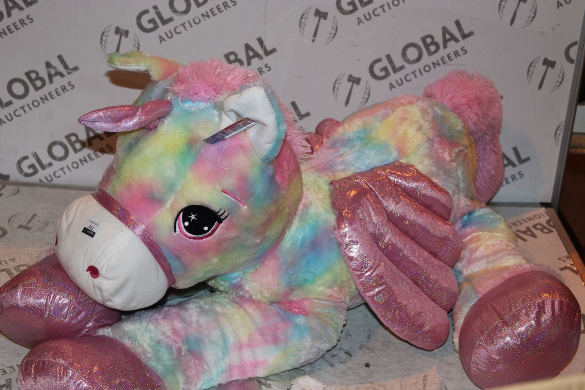 Kid Connection Giant Stuffed Multi Coloured Rainbow Unicorn RRP £60 (Public Viewing and Appraisals