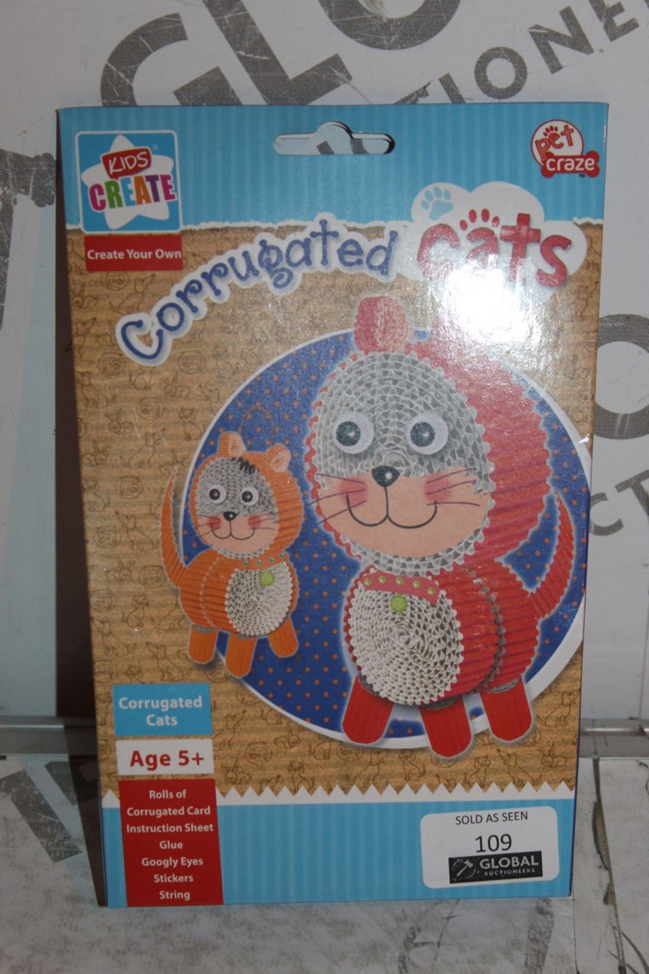 Lot to Contain 13 Brand New Kids Create Your Own Corrugated Cats