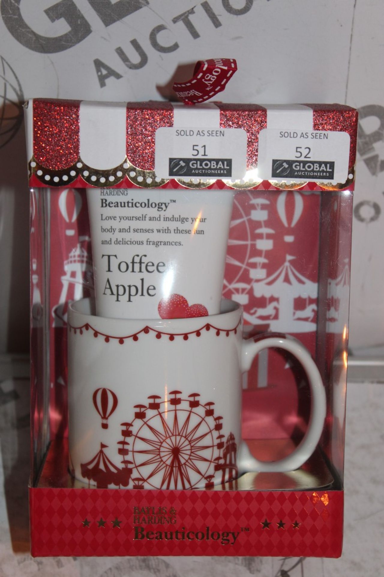 Lot to Contain 2 Boxed Brand New Bayliss and Harding Beauticology Carnival Mug Sets to Include