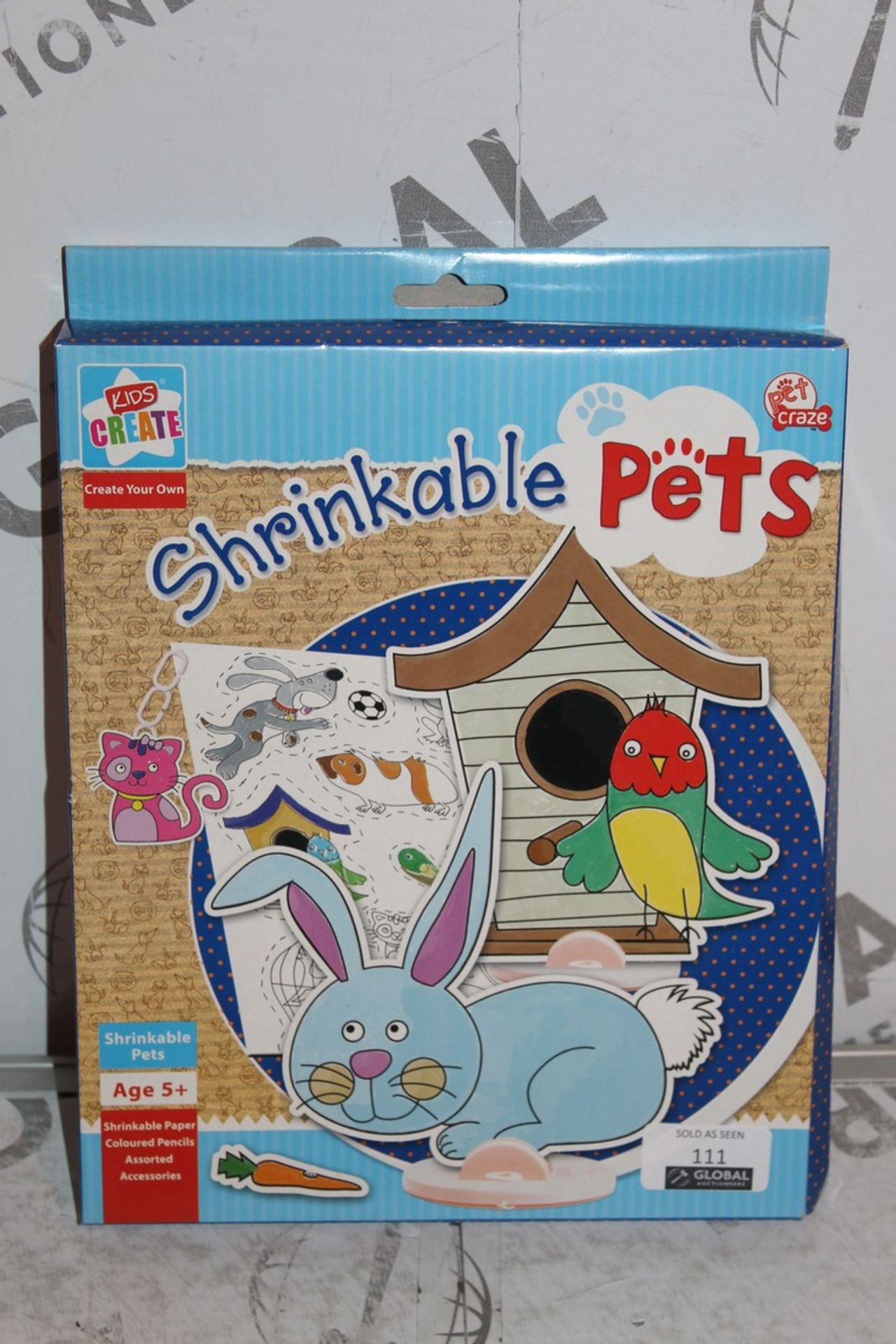 Lot to Contain 10 Brand New Kids Create Your Own Shrinkable Pets