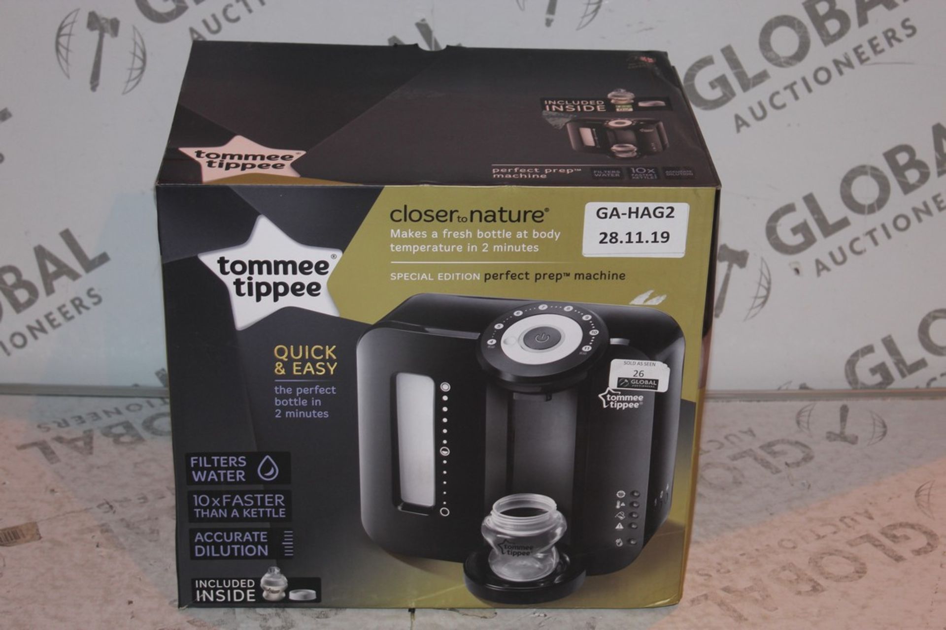 Boxed Tommee Tippee Perfect Prep Machine in Black RRP £85 (Public Viewing and Appraisals Available)