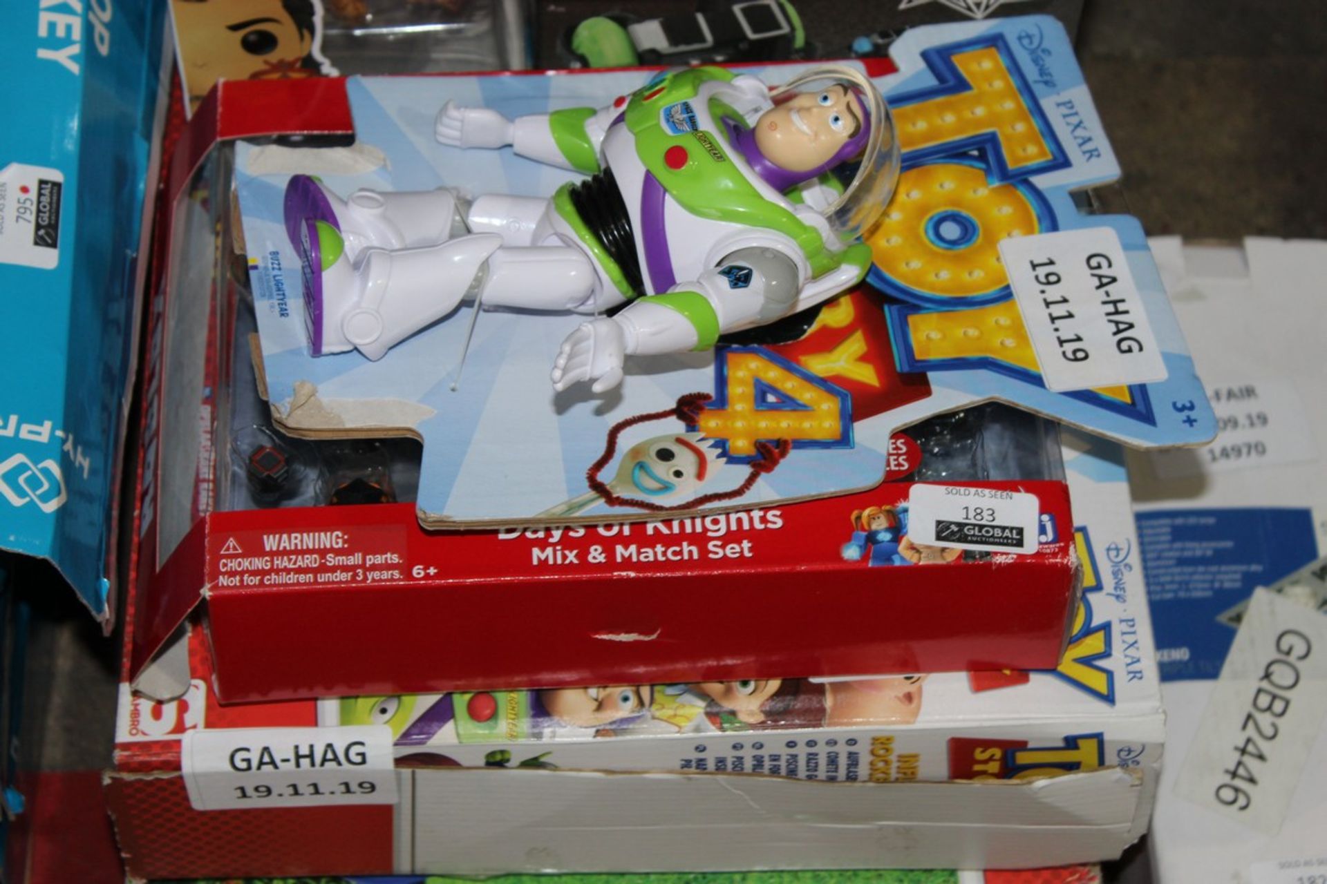 Assorted Children's Toy Items to Include Roblox Days of Nights Mix and Match Set, Toy Story 4 Buzz