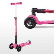 Boxed Maxi Micro Deluxe Shocking Pink Folding Scooter RRP £145 (3610489) (Public Viewing and