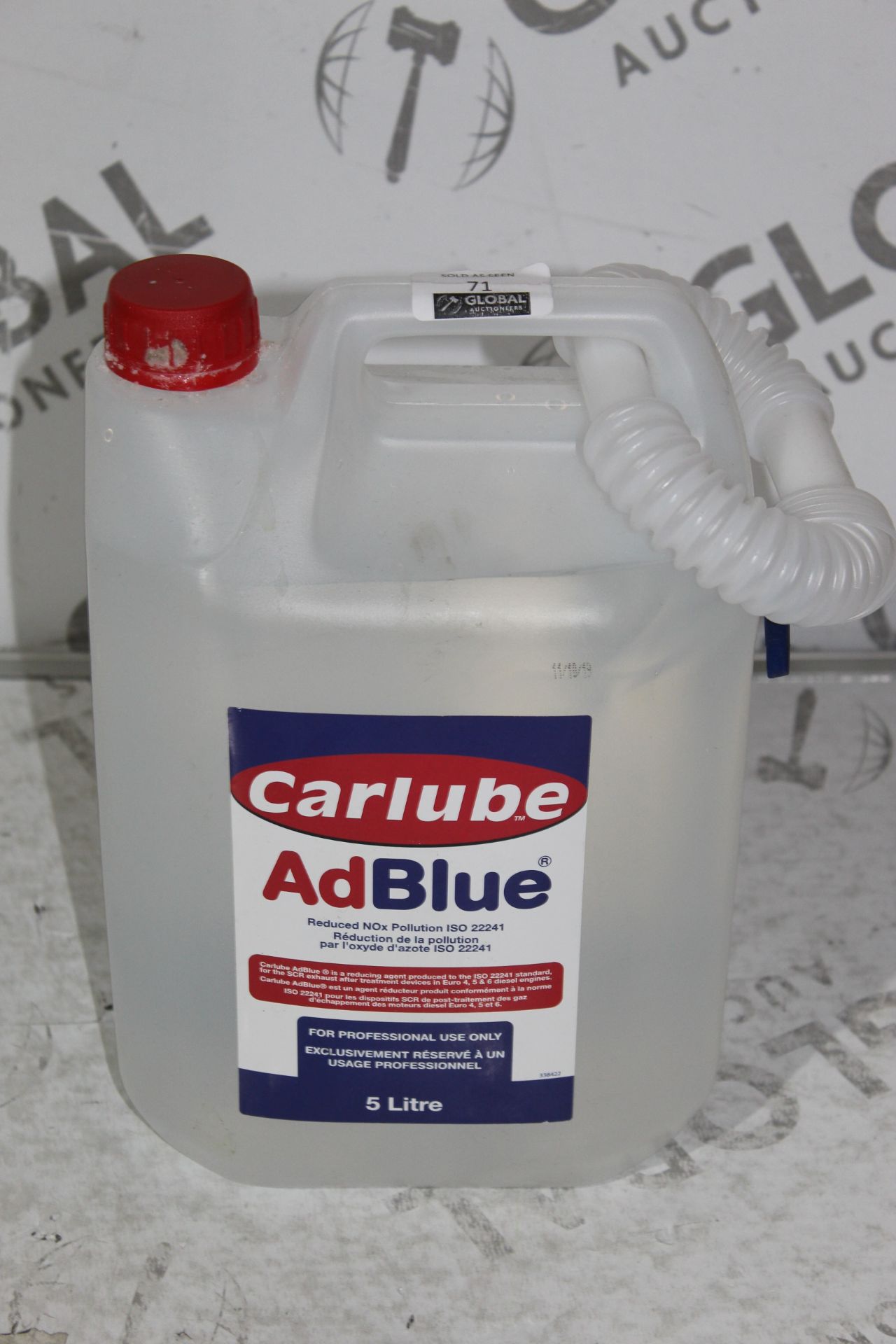 Bottles of Add Blue 5L Engine Lubrication RRP £25 Each (Public Viewing and Appraisals Available)