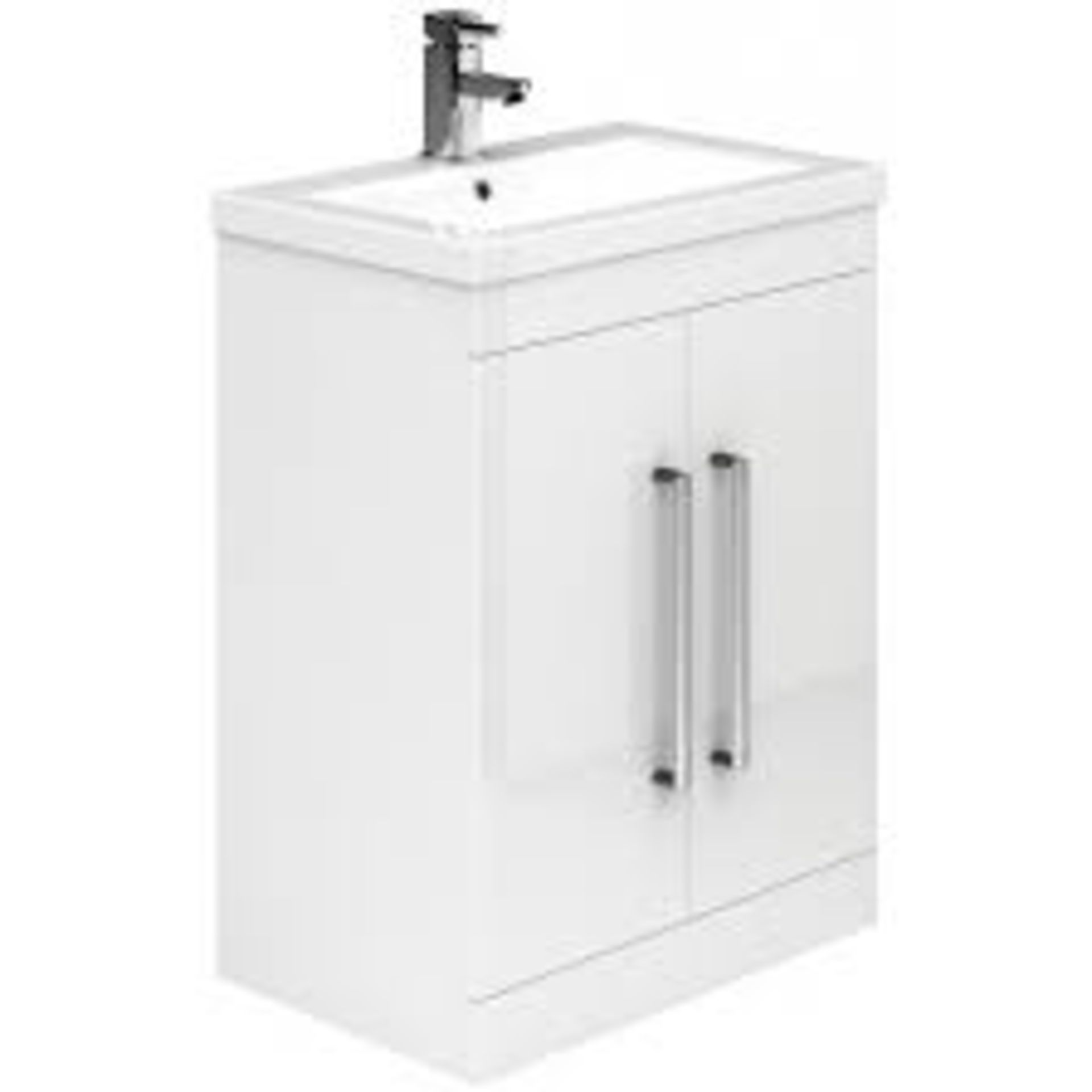 Nala 515 White Ceramic Basin RRP £130 (15998) (Public Viewing and Appraisals Available)