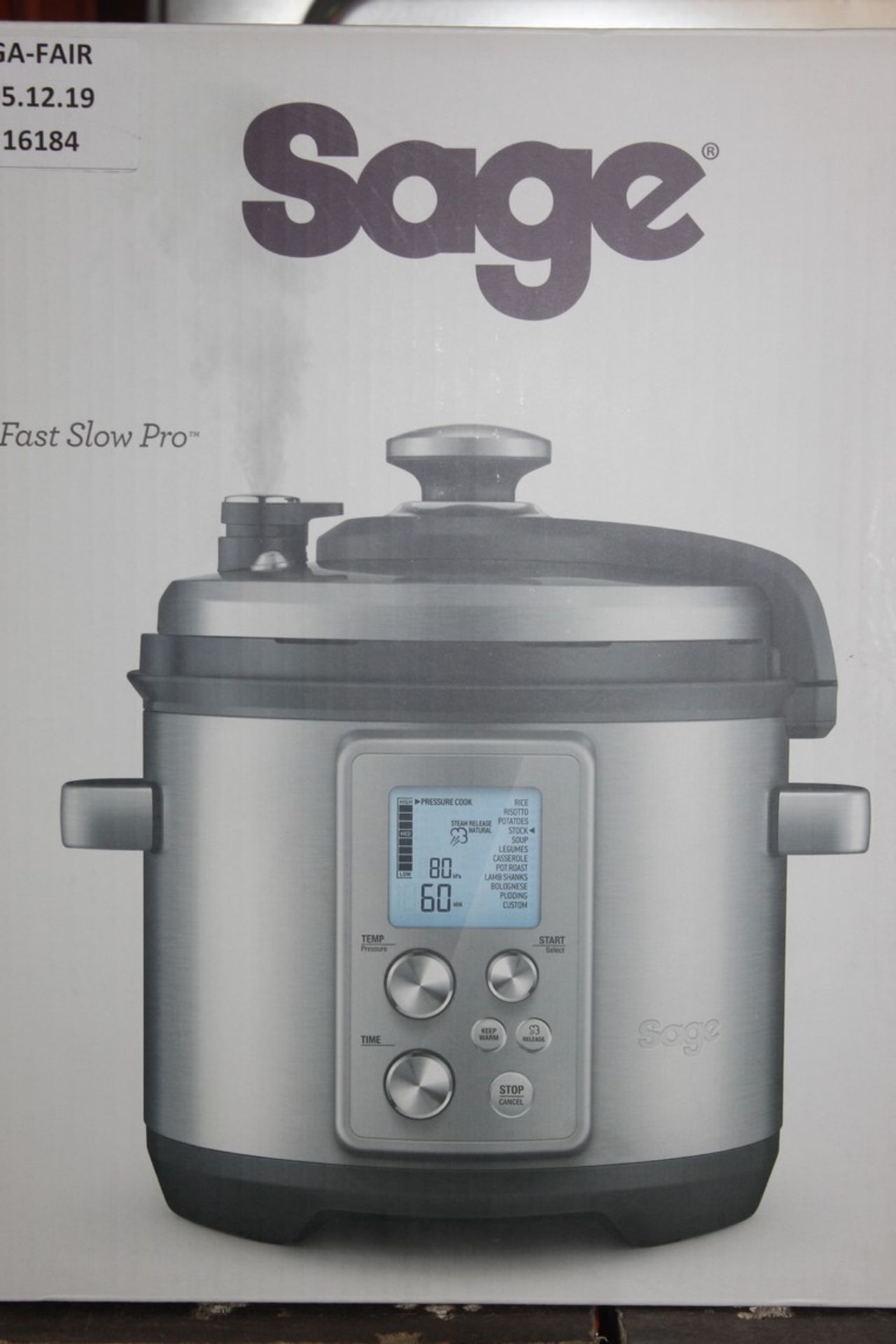 Boxed Sage the Fast Slow Pro Multi Food Cooker RRP £200 (16184) (Public Viewing and Appraisals